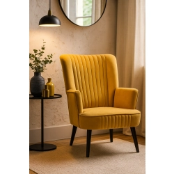 Fotel WYPOCZYNKOWY MUSZTARDOWY